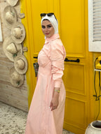 Salmon Pink Shirt Dress