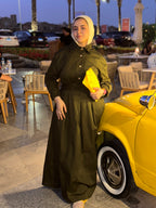 Olive Shirt Dress