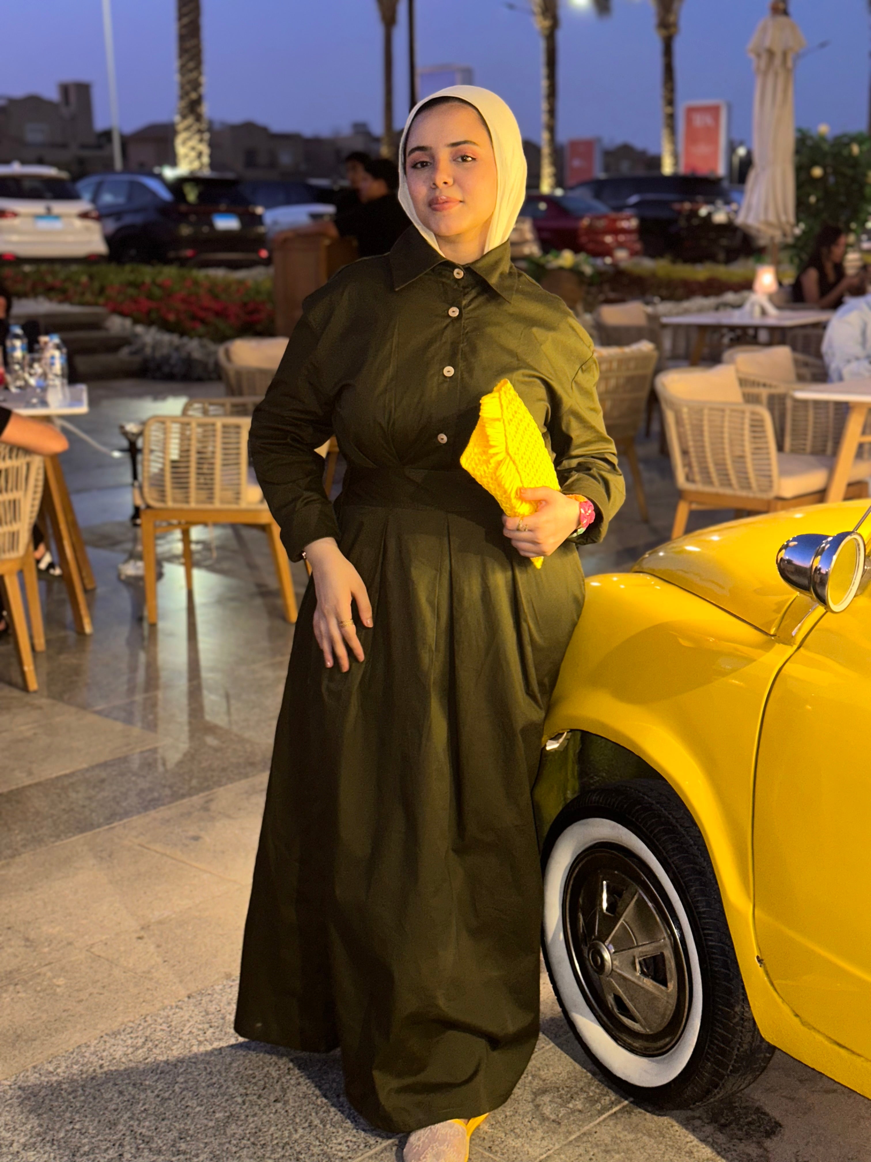Olive Shirt Dress