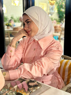 Salmon Pink Shirt Dress