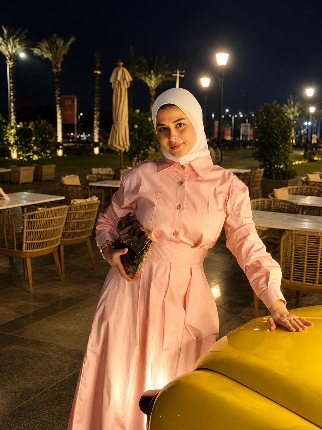 Salmon Pink Shirt Dress