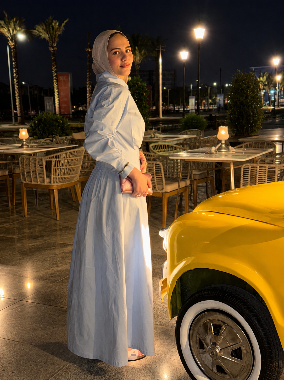 Baby Blue Shirt Dress