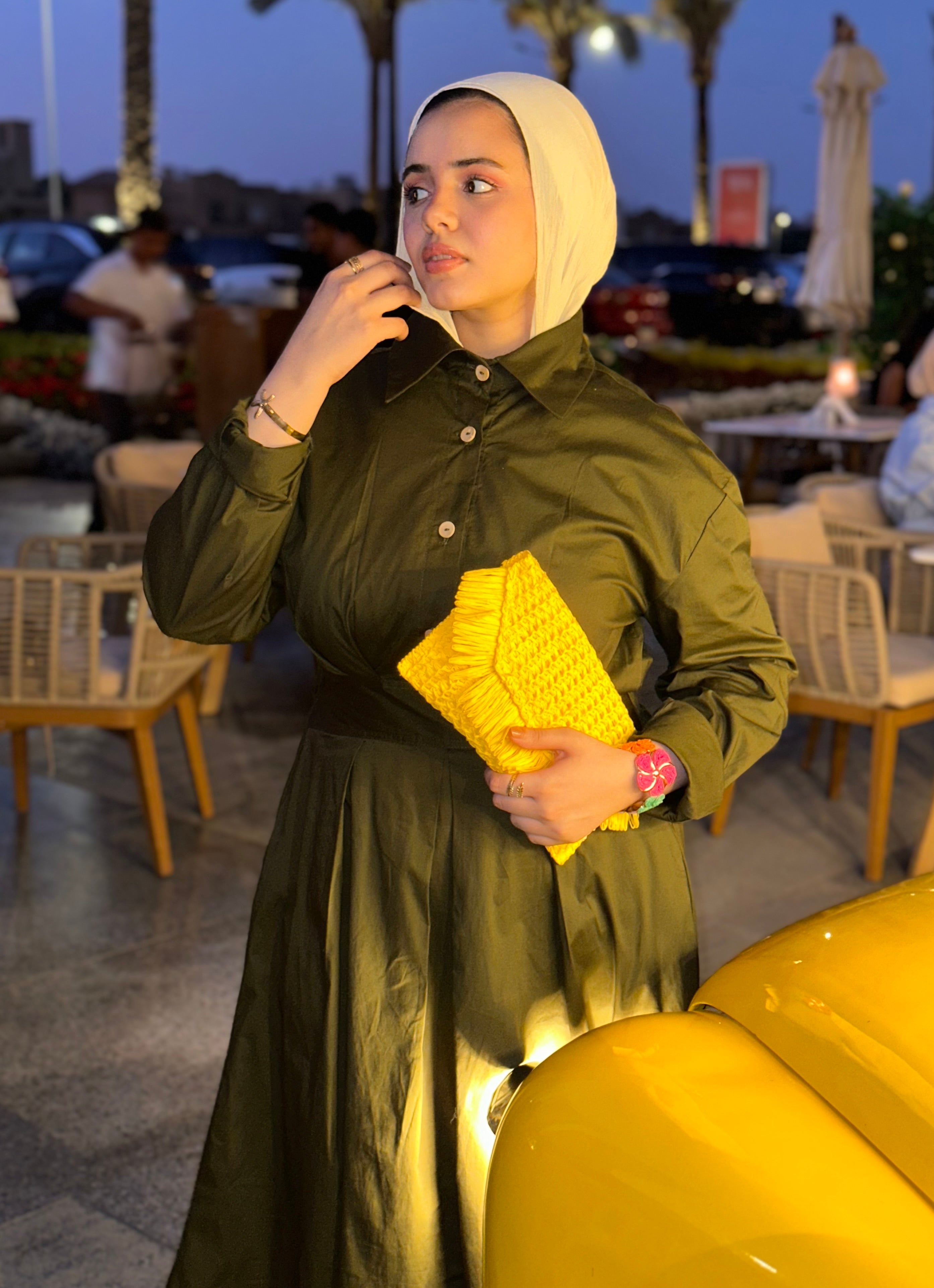 Olive Shirt Dress