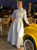 Baby Blue Shirt Dress