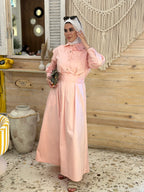 Salmon Pink Shirt Dress