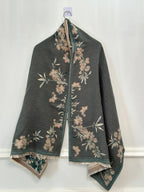 Green Beige Double Face Shawl
