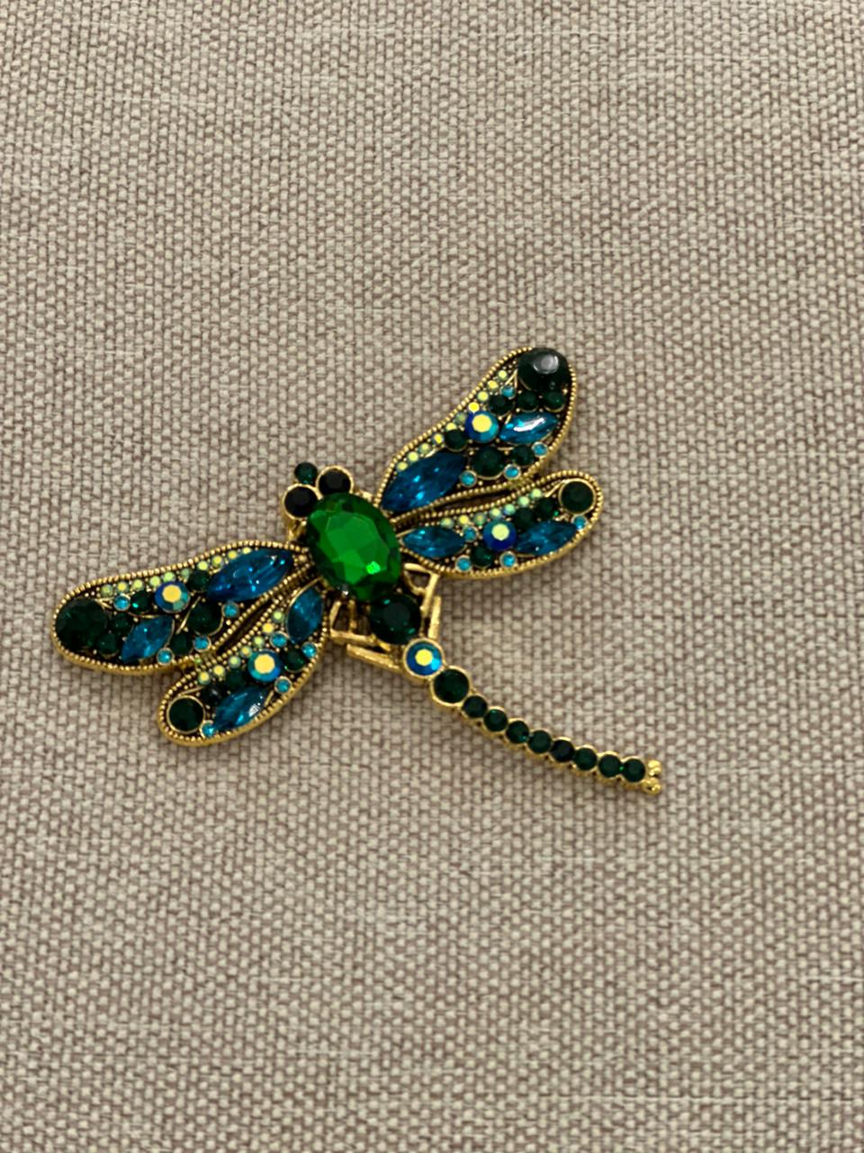Emerald Wasp Brooch