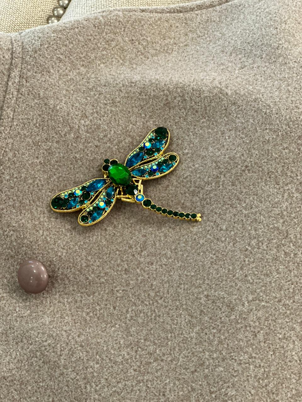 Emerald Wasp Brooch