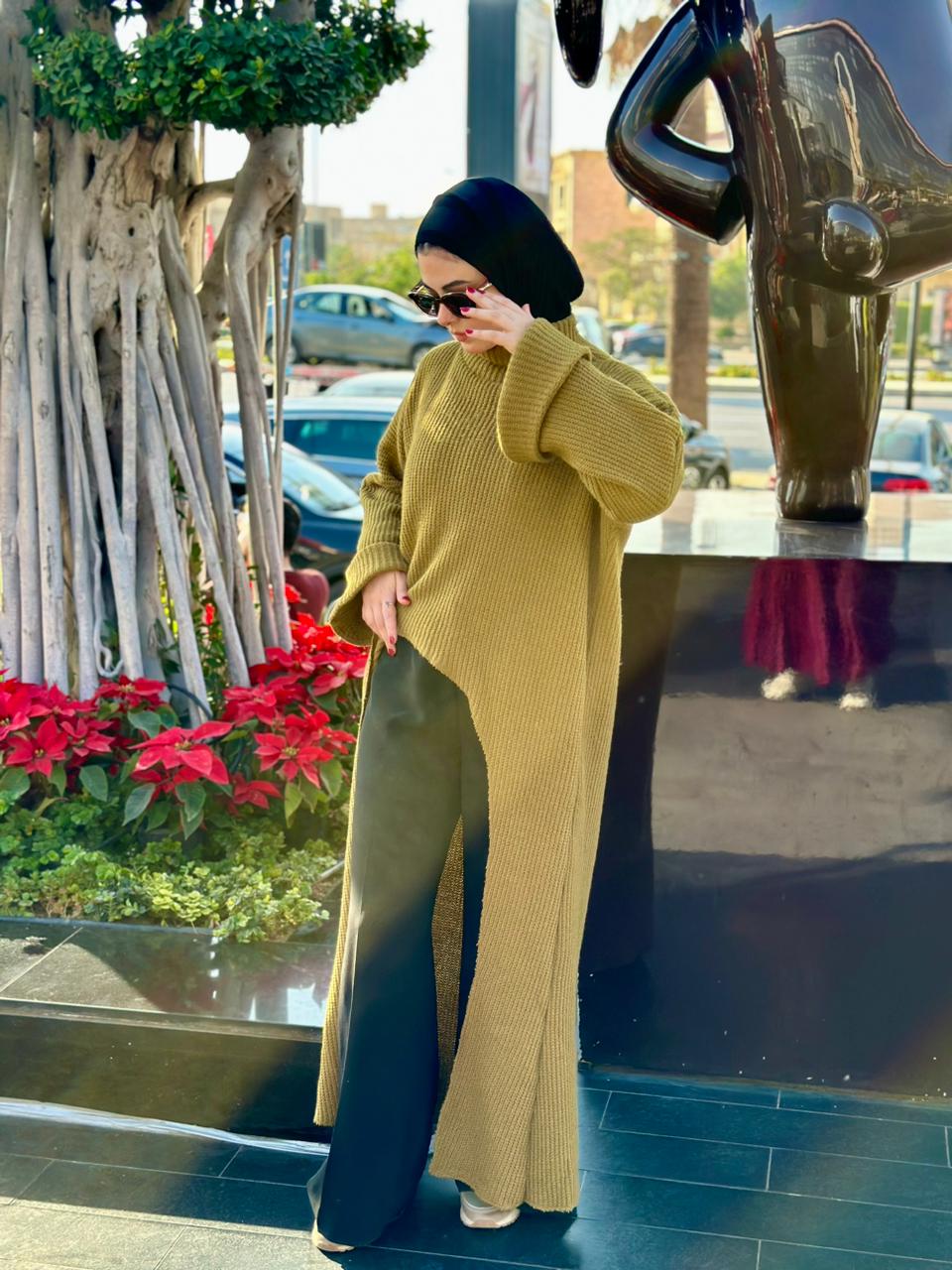 TULIP CUT DRESS - KHAKI